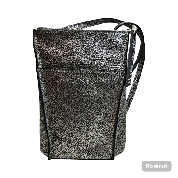 Customer Return The Sak Black and Silver Metallic Los Feliz Crossbody Bag - Picture 3 of 14